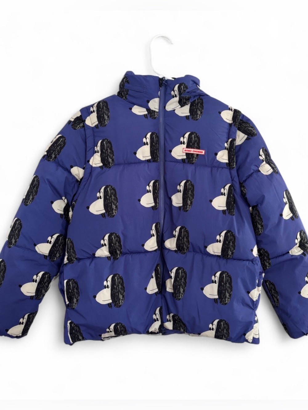 Bobo Choses 10-11Y Indigo Doggie Puffer Jacket Coat with Hood